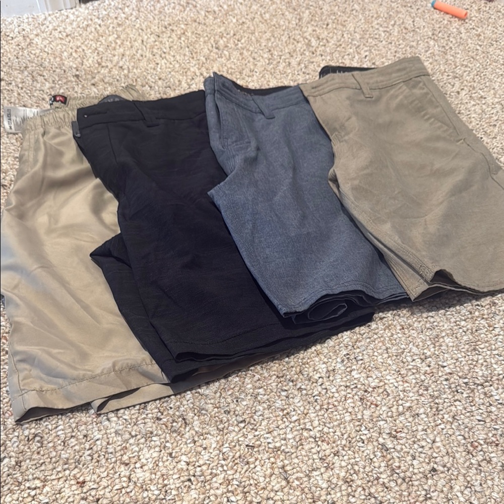 Boys’ Casual Shorts Set - Black, Blue/Gray, Tan